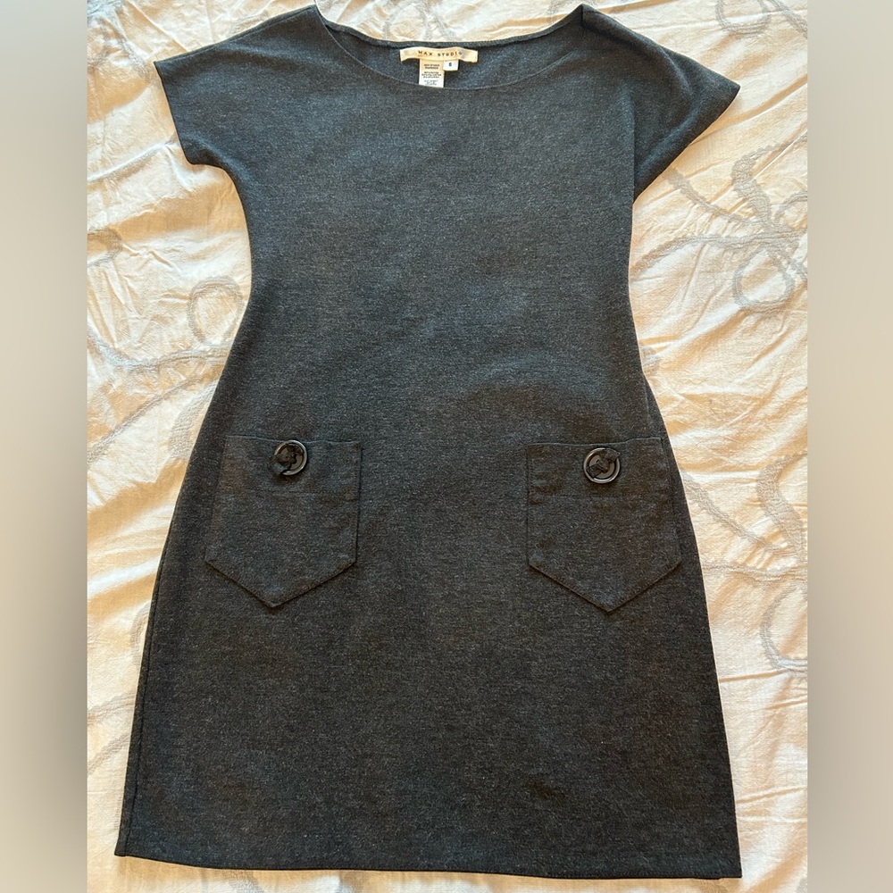 Max Studio Charcoal Grey Jersey dress